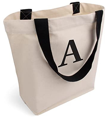 Cottonbagjoe Elegante borsa capiente | stampa personalizzata | con tasca interna, cerniera e fondo grande | Borsa in cotone | Borsa shopper in tessuto | Öko-Tex 100 Standard, Naturale/A