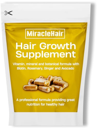 Biotin Hair Growth Supplement Elite+10 – Advanced Formula with Zinc, Selenium, Rosemary, L-Taurine, Peppermint, MSM, and Ginger – Supports Healthy Hair, Skin & Nails – 30 Capsules – UK-Based Brand