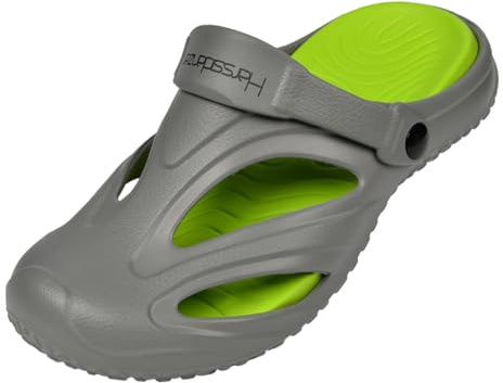 Harssidanzar Zuecos de Hombre y Mujer Zapatos de jardín,Sandalias de Playa Antideslizantes con Plantillas extraíbles Exterior Interior HU201EU