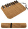 JDGFH Messertasche,Koch Messer Roll Bag,Messertasche Kochmesser mit 8 Fächern für Messer und Löffel,Wachs Leinwand Messer Case Lagerung,Geschenke für Pro-Köche oder kulinarische Enthusiasten (Khaki)