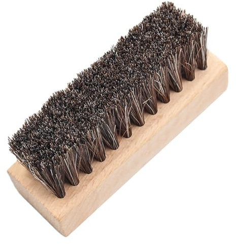 1 Pezzi spazzola scarpe con manico in legno,spazzole per scarpe in crine di cavallo, Spazzole Pulizia Scarpe multiuso,per la pulizia scarpe