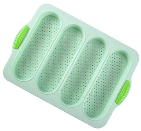 TOPBATHY Moule à Pain Silicone Fentes Moule à Baguette Antiadhésif et Résistant Chaleur Cuisson Maison de Baguettes et Pain Français
