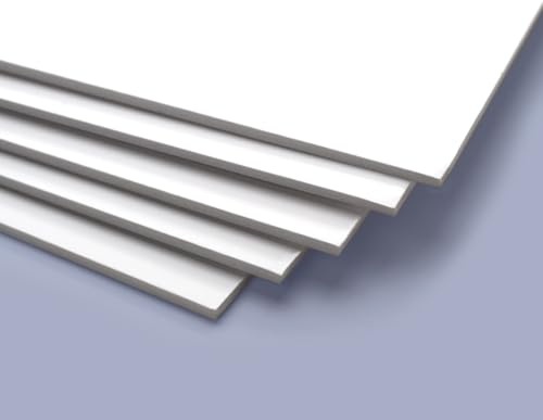 Materia Prima Schaumstoffplatte für Modellbau, Schilder und Träger. Foamboard Kapa Depafit Platten (5 mm, weiß, 50 x 70 cm, 2 Einheiten). 2 PACK.
