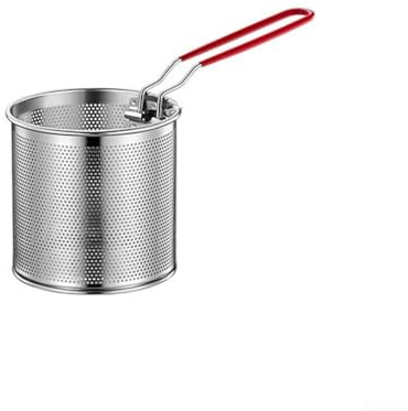 Colador de pasta para maceta, vaporizador de verduras de acero inoxidable con mango extraíble, colador de pasta de 7.87 pulgadas para hervir fideos, ramen, espaguetis, se adapta a cacerolas de 2 a 3