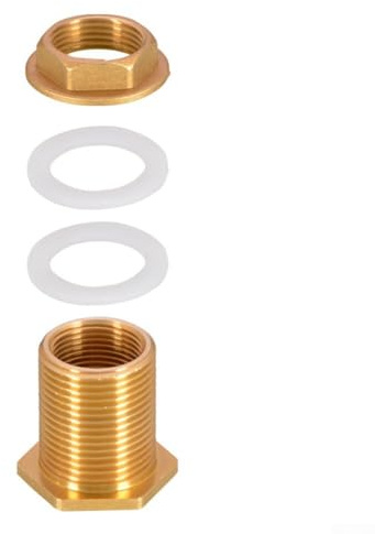 Adattatore di riduzione esagonale in ottone con filettatura interna ed esterna per alimentazione del serbatoio dell'acqua, dimensioni DN15/DN20/DN25 (DN15)