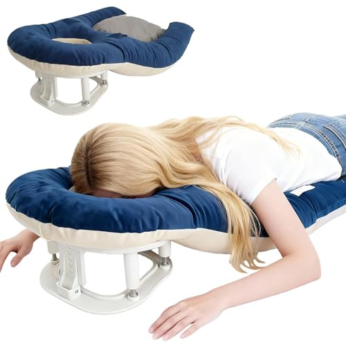Kensbro Masaje Headrest for Bed, Reposacabezas para Cama, Almohada Boca Abajo con Espuma Viscoelástica, Cojín de Recuperación Postoperatoria Ocular, Altura Ajustable, Beidseitig Utilizable