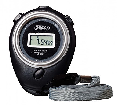 Best Sporting Digitale Stoppuhr I Zeitmesser mit Umhängeband I Sport-Stoppuhr aus robustem Kunststoff I Sport-Zubehör für Trainer und Sportlehrer I Sport-Uhr I digitaler Rundenzähler