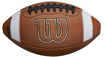 Wilson GST Leather Game Football - Brown, Pee Wee Size