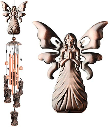 JIAUFU Engel windspiele für draußen hängend,Geschenke für Geschenke für Frauen, Mom, Oma, Rasengarten -Dekoration,Windspiel für Garten deko draußen, Hof, Terrasse und Heimdekoration