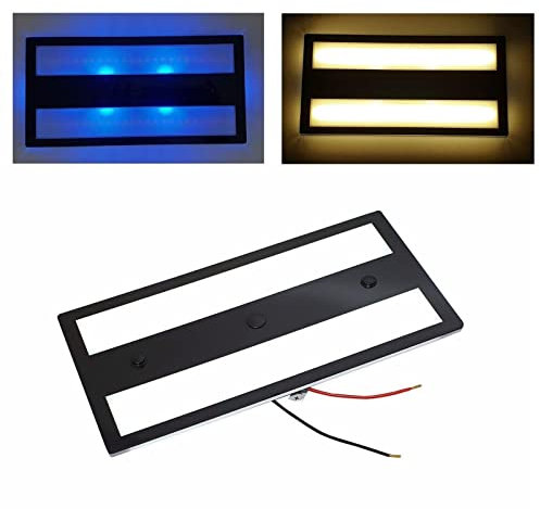 MARVIX LED Light 12V 24V Slim Touch Switch Dimmable 6W White/Blue Interior Ceiling Lamp For Caravan, Campervan, Motorhome & Boat Lighting