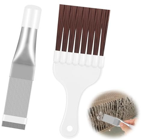Aleta de Condensador Aire Acondicionado, Cepillo de Limpieza de Condensador, Peine de Aletas, Limpieza de Bobina, para la Limpieza de Máquinas y Equipos
