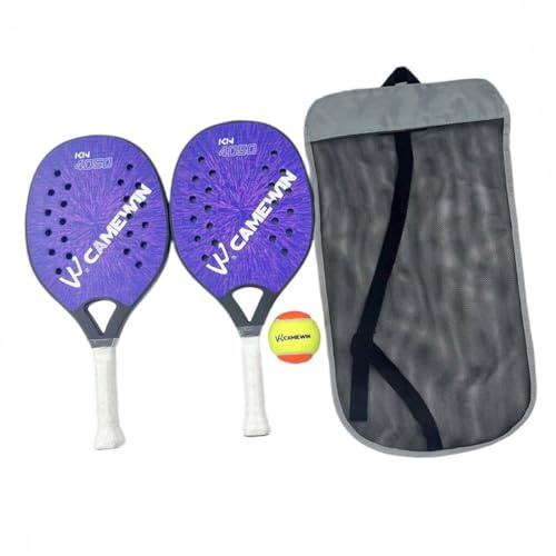 F Fityle 2X Raquetas de Tenis de Playa paletas de Tenis de Playa Agarre Antideslizante Raqueta de Tenis de Playa con Bolsa de Almacenamiento para Parque Patio, Azul