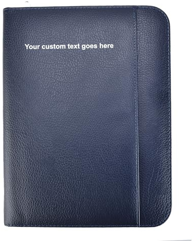 Arpan A4 Personalised PU Conference Folder Portfolio with Calculator, Writing Pad for Office Use (Blue)