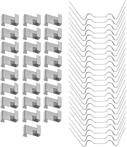 HFMYGS 50 Stück Gewächshaus Klammern, Edelstahl, Sturmfest, Zubehör für Hohlkammerplatten, Doppelstegplatten, Gewächshaus Platten