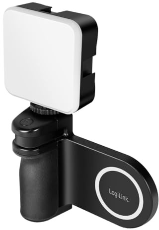 Logilink AA0173 - Mango magnético para Smartphone con luz LED, Disparador de cámara, Compatible con MagSafe