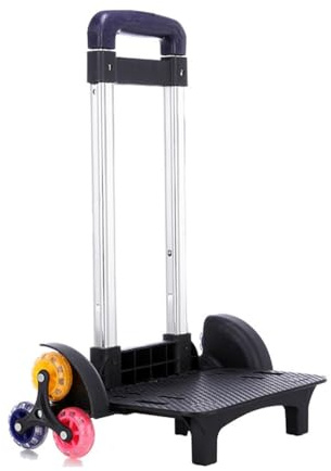 Carro plegable de 6 mochilas con asa telescópica, equipaje de mano de viaje para mochilas escolares