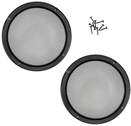 OKUMEYR 2 pièces Protection Membrane pour Haut-Parleur Automobile Noir Acier pour Diaphragme de Remplacement de Haut-Parleur Voiture et Sécurisé pour Woofer