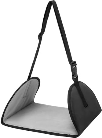 Flygplan hängmatta fotstöd – 29 x 24 cm justerbart resefotstöd, bärbart benstöd, bekväma flygtillbehör | Lätt fotfäste för flygplan kontor hemmabruk förbättrar blodcirkulationen