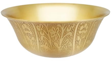 4 Inch Copper Bowl, Traditional Decorative Offering Bowl, Gold, for Incense Burning, Smudging, Altar Ceremonies,Ritual Use