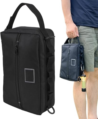 Mimoqk Camping Utensil Bag - Portable Carrying Case for Cooking Utensils - Portable Organization for Spoon Forks BBQ Cooking Tools for Home and Home Use