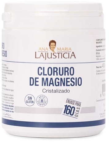 Ana Maria Lajusticia - Cloruro de magnesio – 400 gr. Disminuye el cansancio y la fatiga, mejora el funcionamiento del sistema nervioso. Apto para veganos.