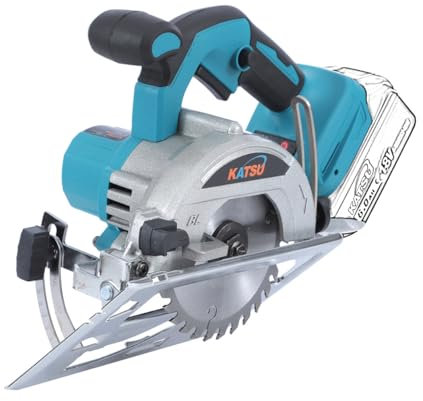 KATSU FIT-BAT Cordless Circular Saw 21V/18V Brushless Motor 125mm 5Inch Without Batteries, 125mm Blade Included 102794