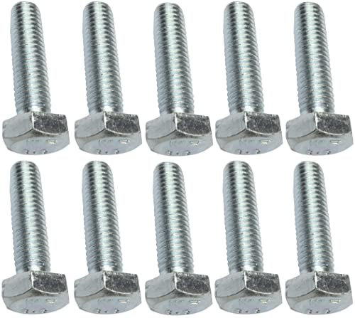 AERZETIX - C47372 - Juego de 10 Pernos M8x30 - cabeza hexagonal - Ø8x30mm - DIN 933 - clase 8.8 - acero galvanizado - bricolaje - herramienta de montaje/ferretería