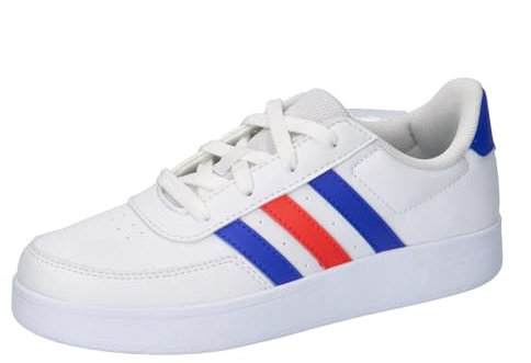 adidas Breaknet Lifestyle Court Lace Shoes Tennisschuhe, Cloud White/Lucid Blue/Bright red, 40 EU