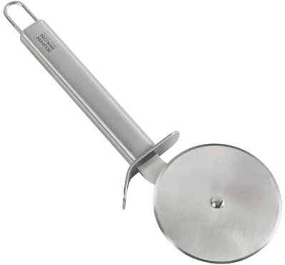 Kuhn Rikon Essential Pizza Cutter – Sharp Stainless Steel Wheel with Safety Guard – Effortless Slicing for Pizza, Flatbreads & Pastry