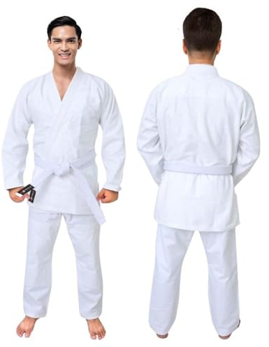 URBANSBEE Kimono Judo, Kimono kárate BJJ Gi Jiu Jitsu Premium Ligero Uniforme para Hombres Mujeres de MMA Artes Marciales Entrenamiento