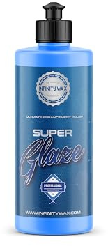 Infinity Wax Super Glaze 500ml High Gloss Non-Abrasive Polish and Glaze for Paint & Glass Fills Swirls, Hides Scuffs & Enhances Colour Depth, Hand or Machine Application No White Residue