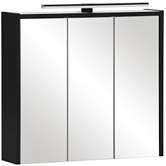 Schildmeyer Spiegelschrank Emmik 159507, schwarzmatt, 65 x 16 x 62,7 cm