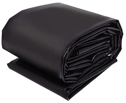 Revestimiento de estanque impermeable de HDPE negro para estanque Koi, cascada, corriente, fuente y jardín, y a prueba de fugas (1 x 1 m/3,3 x 3,3 pies)