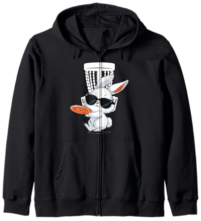 Discgolf - Occhiali da Sole a Forma di Coniglietto Pasquale Felpa con Cappuccio