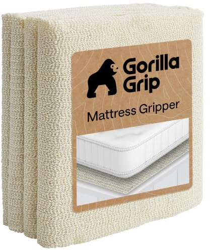 GORILLA GRIP Non Slip Mattress Gripper, Slide Stopper, 54 x 72 Queen