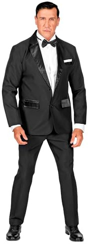 W WIDMANN MILANO Party Fashion - Costume smoking, veste, pantalon, nœud papillon, costume, agent secret, déguisements de carnaval