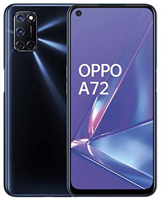 OPPO A72 - Smartphone 128GB, 4GB RAM, Dual SIM, Twilight Black [Italian Version]