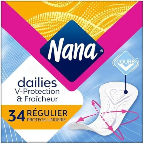 Nana Dailies Fraîcheur & Protection Protège-Lingerie Régulier - Protège-Slip Ultra-Absorbant - 34 Protège-Slips