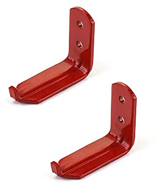 QWORK® Feuerlöscher Halter, Wandhalterung Rot für Feuerlöscher Schaum Wasser Pulver Fettbrand CO2, Fire Extinguisher Wall Hook, Unterstützung 9kg, 2 Stück