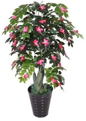 DHAEY Home Azalea Artificial Tree Bonsai Interior Decoration Fake Flowers Plants Plastic Fake Tree Fake Plants Greenery Artificial Trees for Home Farmhouse