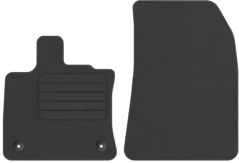 Veloursfussmatten für Mitsubishi ASX II ab Bj. 2023 STD ANTHRAZIT VORNE runde Befestigungen Automatten Velourmatten Mit Absatzschoner Passform Neu