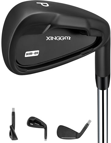 XM-01 Einzelne Golf-Eisen oder Golf-Eisen Set - Premium Herren Golfschlägereisen mit Stahlschaft für Rechtshänder Golfer Stiff Flex (#PW Iron Single, Right)