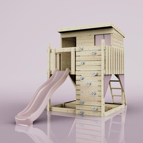 PolarPlay Maison sur pilotis en bois rose