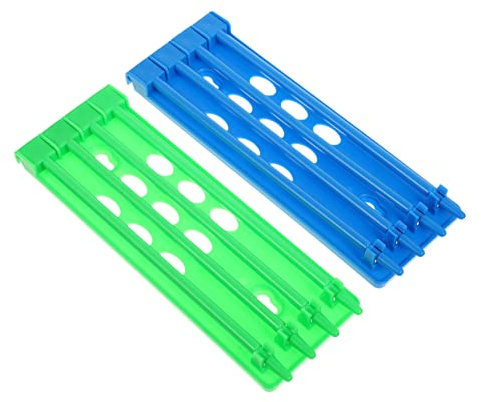 Parliky Organizador Práctico de Plástico Soporte Colgante Diseño Multihueco 2 Piezas para Anillos de Patas de Aves para Manejo en Cría y Aves