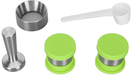 Påfyllningsbar kaffekapsel, rostfritt stål återanvändbar kaffekapsel för hemmakontor (grön)