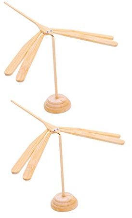 Vaguelly 2st Bambus-Libelle Wissenschaftliches Anschauungsmodell Kunsthandwerk Aus Bambuslibelle Pädagogische Stütze Libelle Balancieren Hölzern