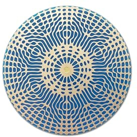 Disque Cymatique 639 Hz émotions/connexion, 10 cm à 2 faces cuivre plaqué or, coeur en cire d'abeilles - facilite la communication - Fréquence Sacrée Solfeggio - Disque énergétique héliquantix