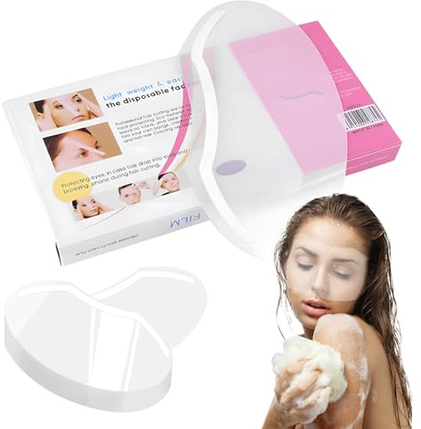 LUHOCIY 50 unidades de protección ocular para lavar el cabello, ducha cara protección ocular, visera transparente suave, visión clara sin obstáculos, ligero y cómodo de llevar, para proteger la piel