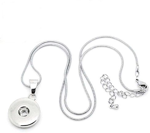 Libby's Market Place Silver Color Chunk Button Necklace - 1 Button