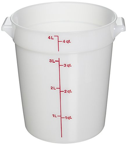 Cambro RFS4148 White Poly Round 4 Qt Storage Container